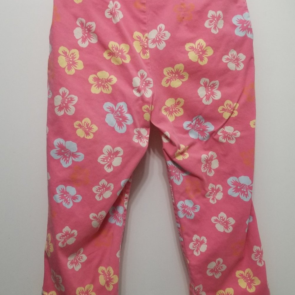 pink Duck Head capri pants w tropical flowers - Picture 4 of 4